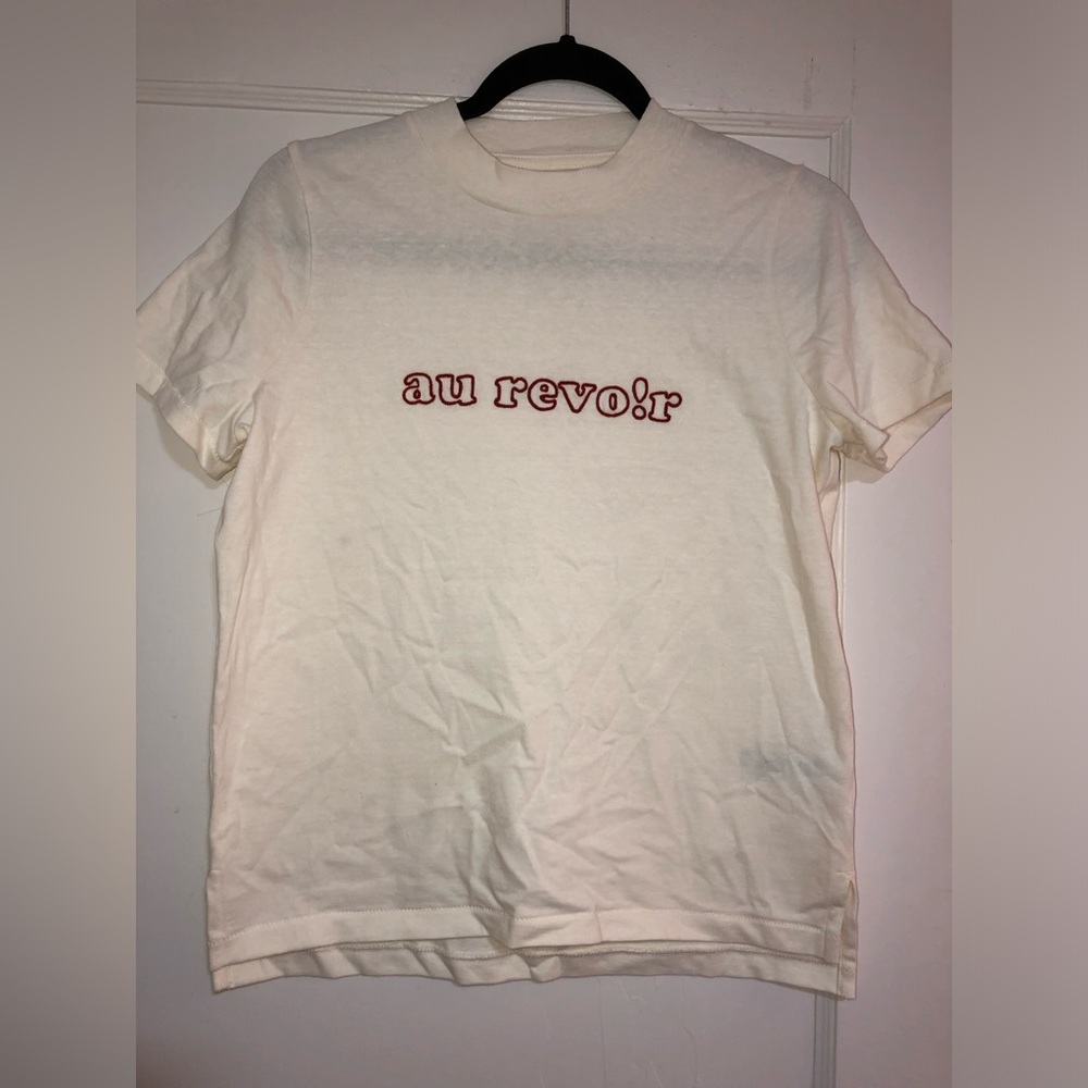NWOT - Madewell Tshirt. Au Revoir. Small.